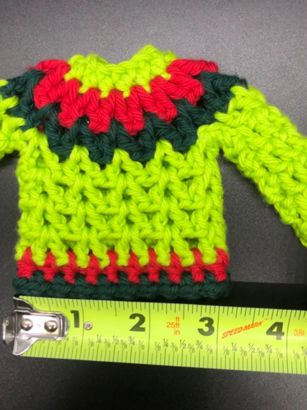 Mini Crochet Sweater Ornament, Gift Tag, Bag Accessory